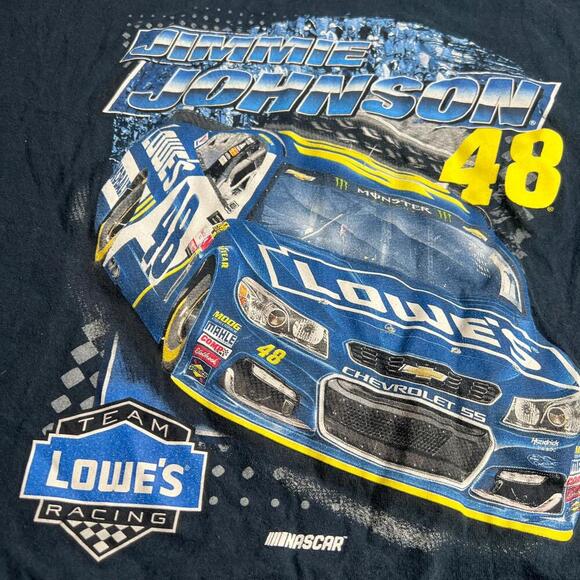 Jimmie Johnson #48 Lowe’s Racing NASCAR T-Shirt Hendrick Motorsports Blue XL - Picture 6 of 6